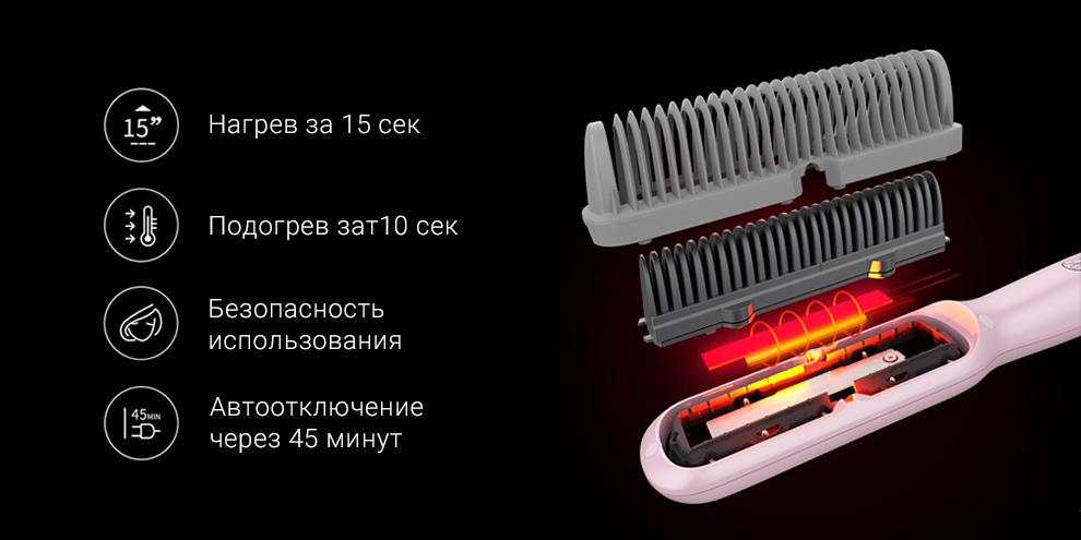 Электрическая расческа Xiaomi Yueli Straight Hair Comb