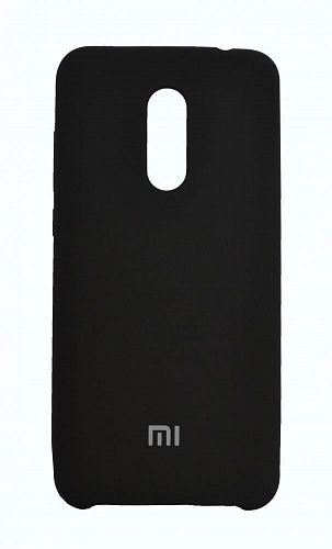 Силиконовый чехол с матовой текстурой для Redmi 5 Plus (Чёрный) — фото
