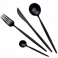 Набор столовых приборов Xiaomi Maison Maxx Stainless Steel Cutlery Set Black (Черный) — фото